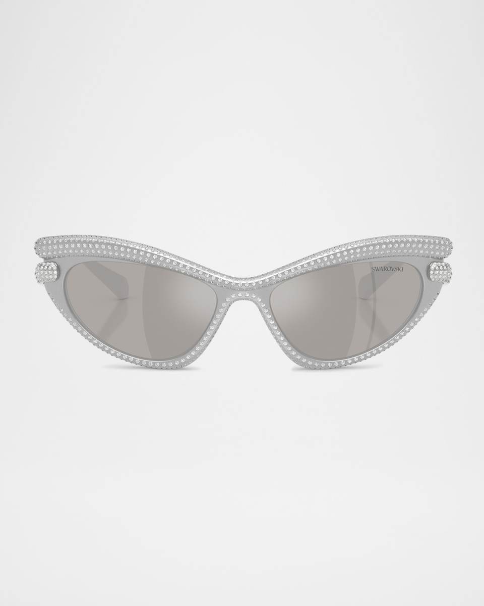 SK6038 Cat-Eye Embellished Sunglasses